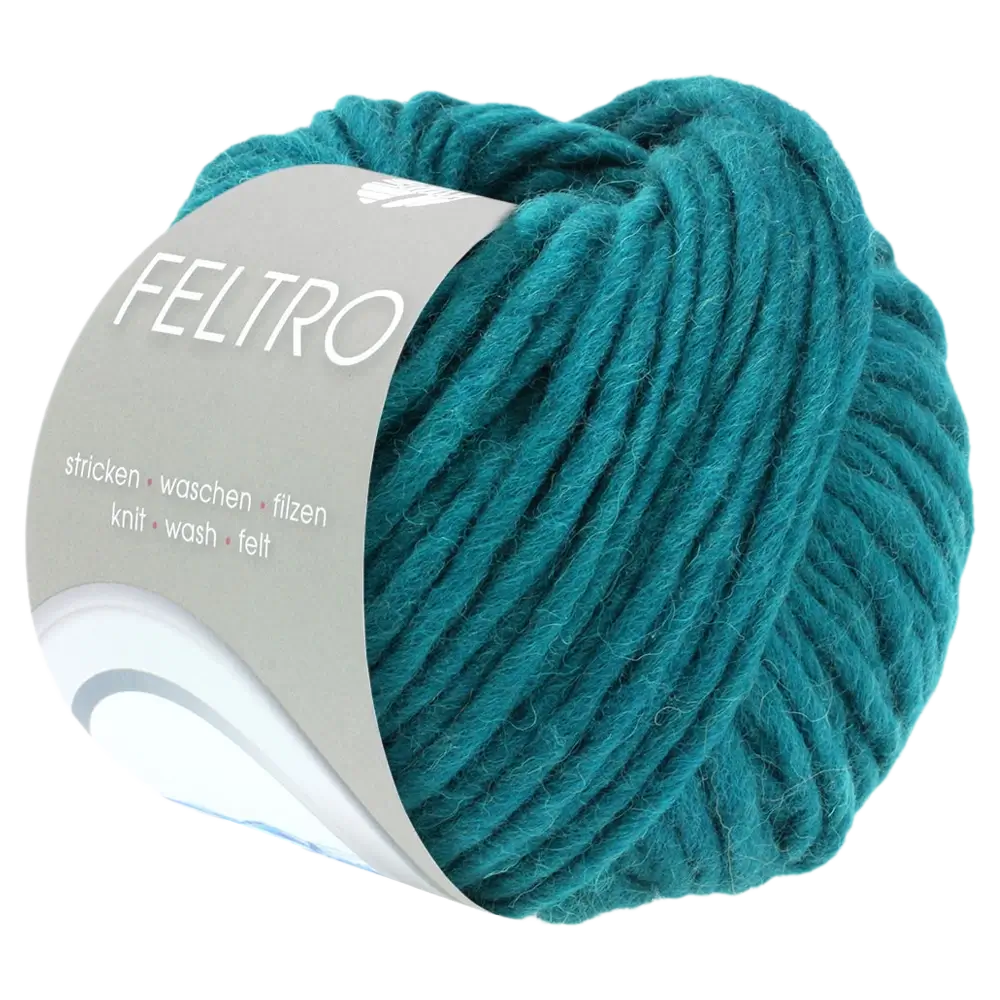 #Farbe_Lana Grossa Feltro Uni | 31 Petrolgrün