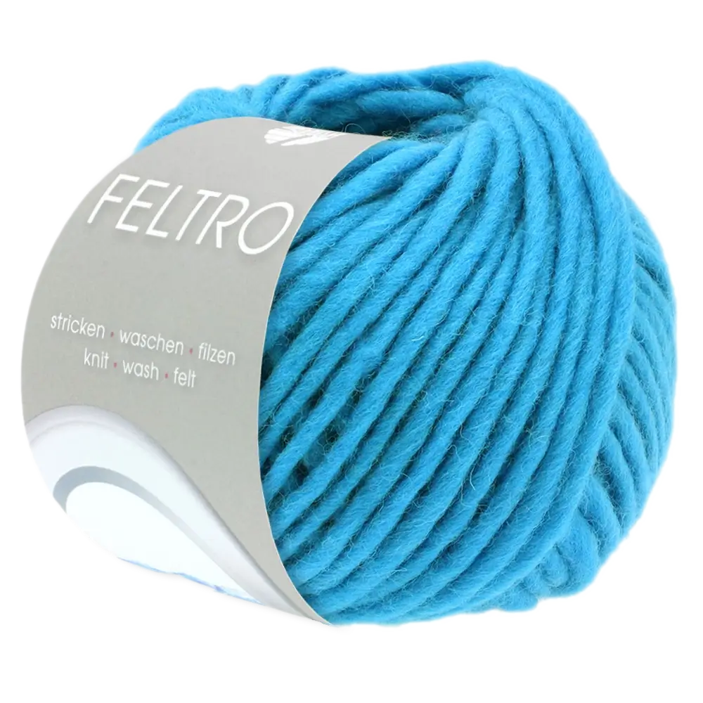 #Farbe_Lana Grossa Feltro Uni | 42 Türkisblau