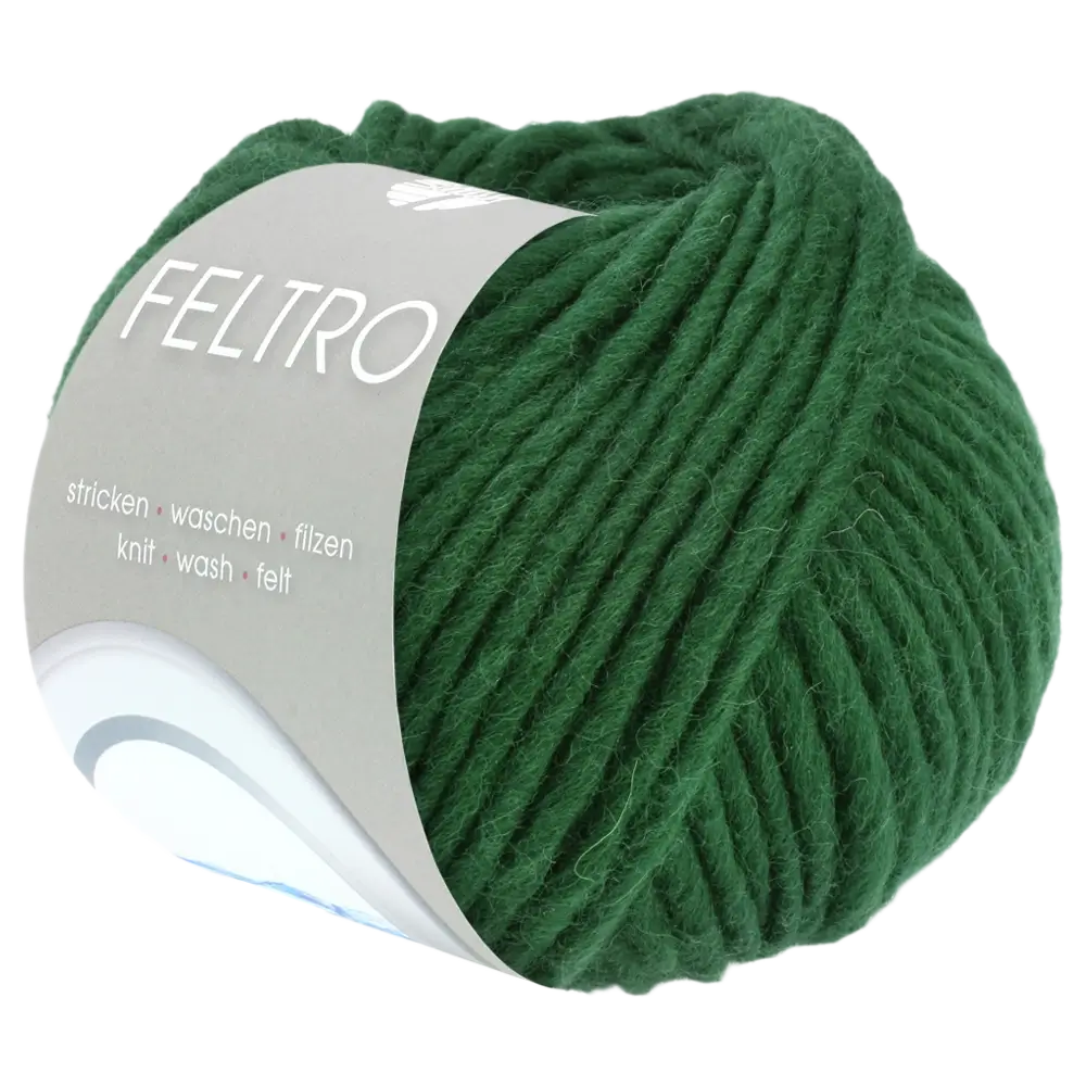 #Farbe_Lana Grossa Feltro Uni | 111 Flaschengrün