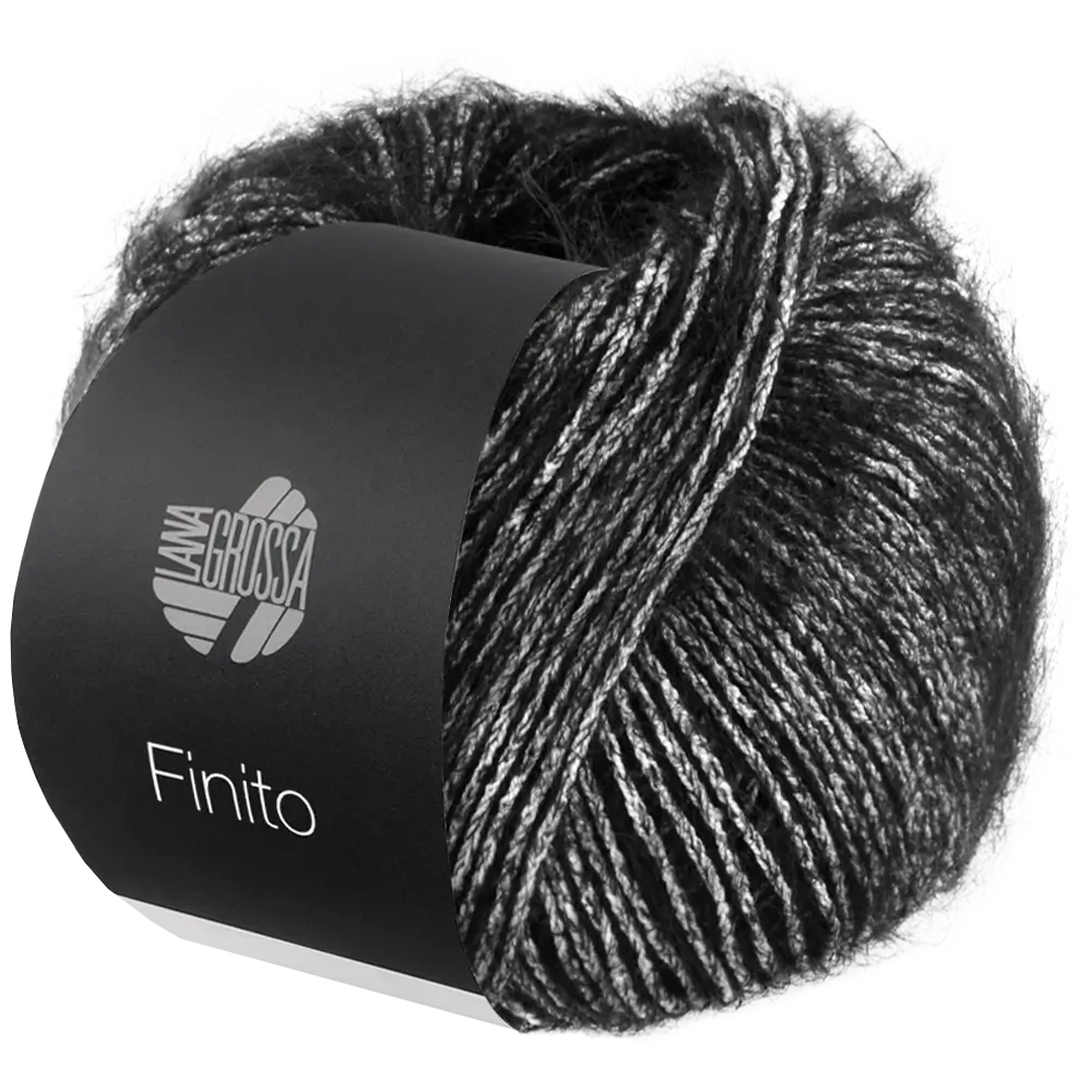 #Farbe_Lana Grossa Finito | 16 Schwarz/Creme