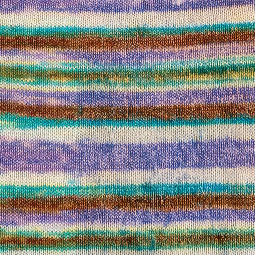 #Farbe_Lana Grossa Gianna | 01 Türkis/Braun/Violett/Rosa/Mint/Rohweiß