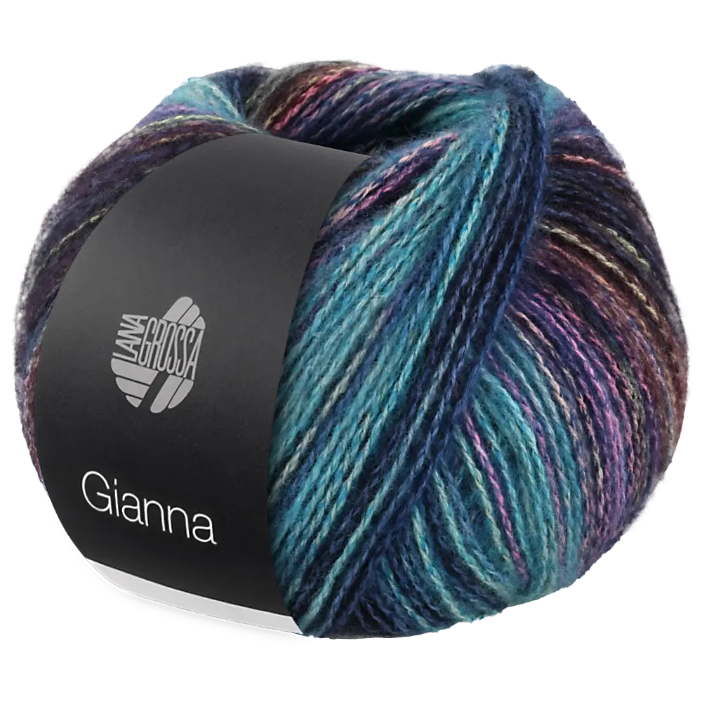 #Farbe_Lana Grossa Gianna | 04 Dunkelpetrol/Türkis/Gelb/Pink/Rosa/Lila