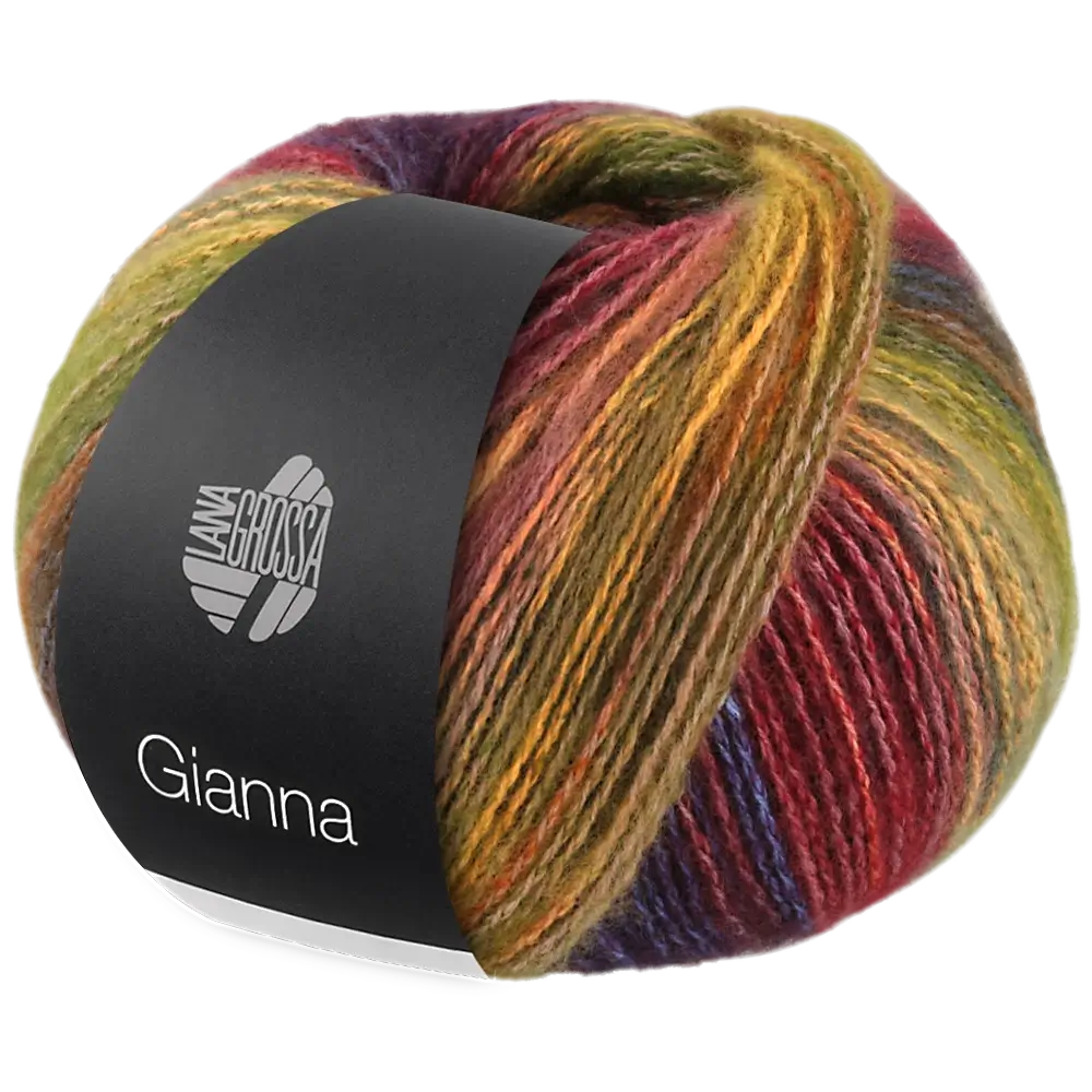 #Farbe_Lana Grossa Gianna | 10 Maisgelb/Orange/Dunkelblau/Graugrün/Weinrot/Altrosa