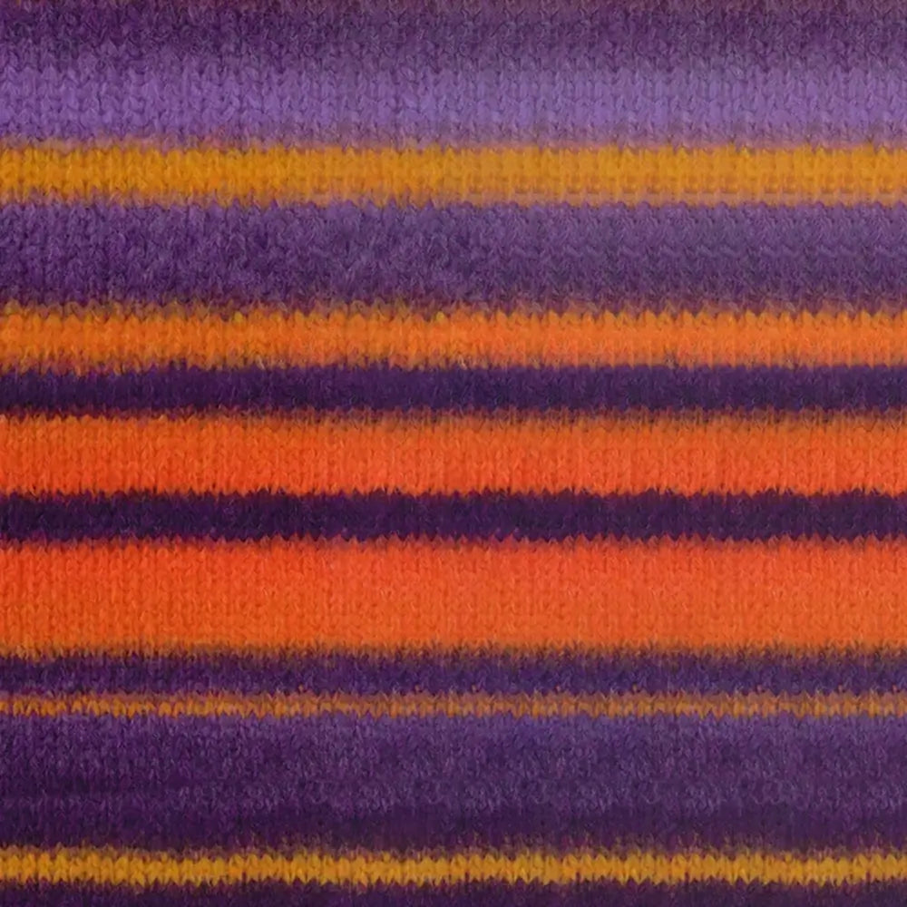 #Farbe_Lana Grossa Gigante | 02 Dunkelviolett/Gelb/Graulila/Orange/Blauviolett