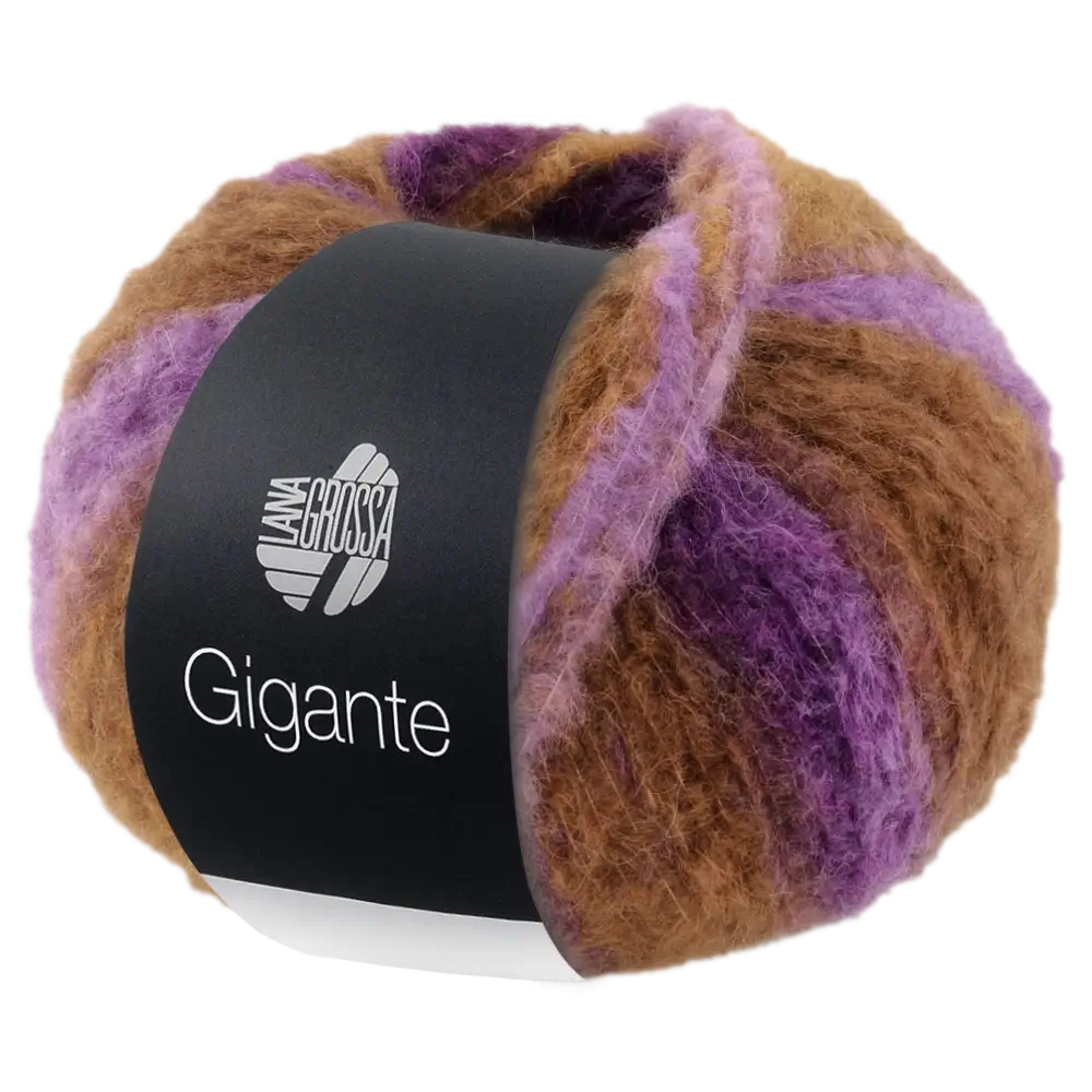 #Farbe_Lana Grossa Gigante | 04 Lila/Khaki/Umbra/Dunkelviolett/Graulila