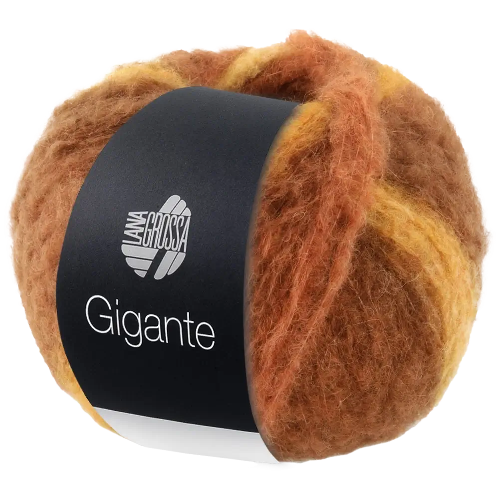 #Farbe_Lana Grossa Gigante | 06 Ocker/Nougat/Graubraun/Schokobraun/Sandgelb
