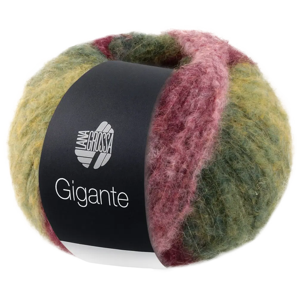 #Farbe_Lana Grossa Gigante | 10 Altrosa/Brombeer/Helloliv/Dunkeloliv