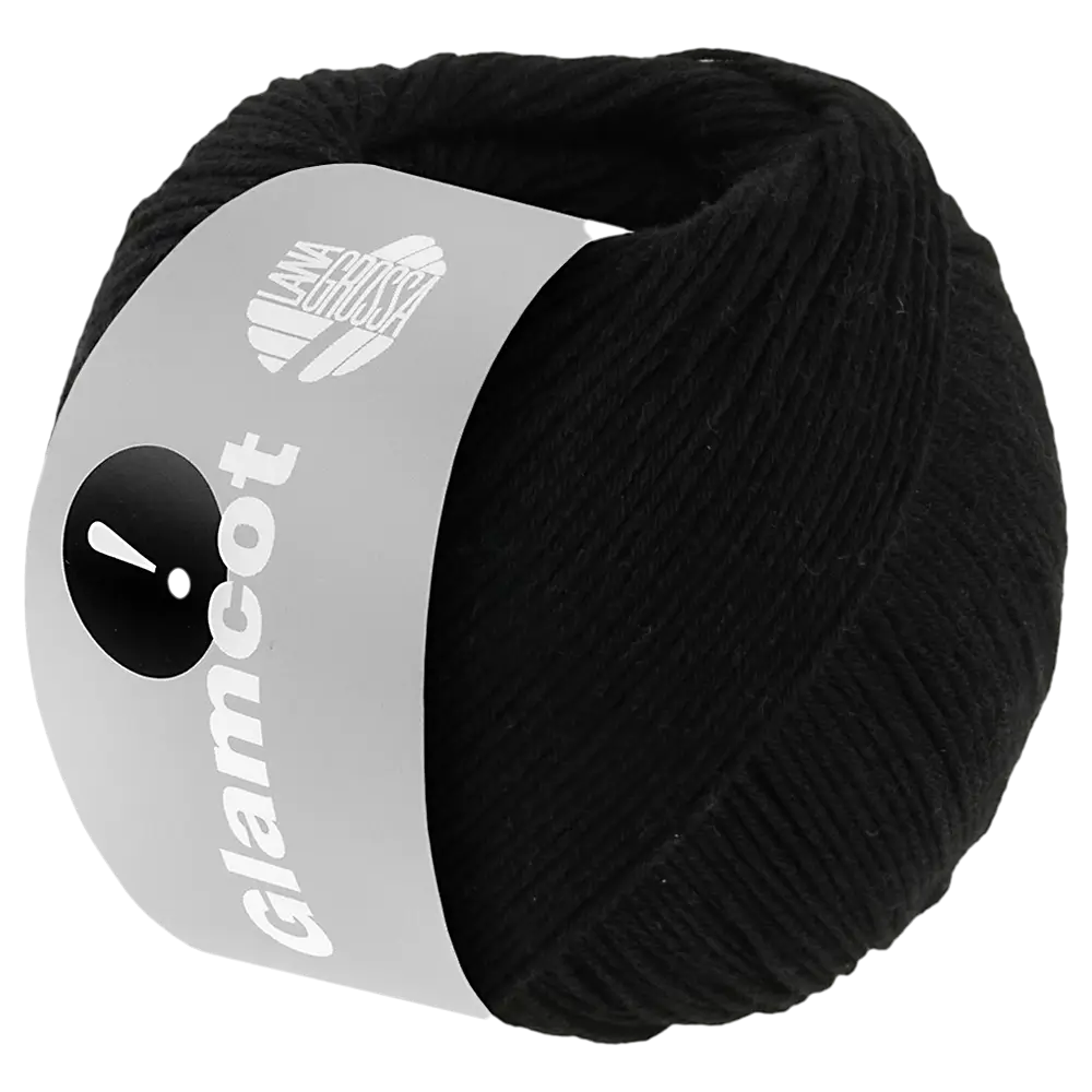 #Farbe_Lana Grossa Glamcot | 22 Schwarz