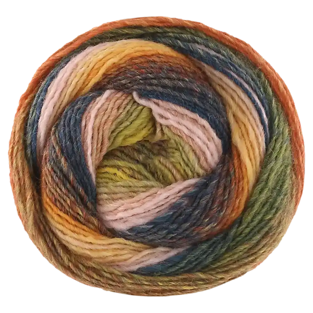 #Farbe_Lana Grossa Gomitolo Fumo | 515 Zartrosa/Apricot/Orange/Gelb/Grüngrau/Ocker/Petrol