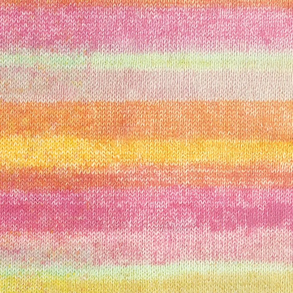 #Farbe_Lana Grossa Gomitolo Mambo | 2033 Grün-/Hellgelb/Orange/Pink/Pastelltürkis/Mandarin/Mint