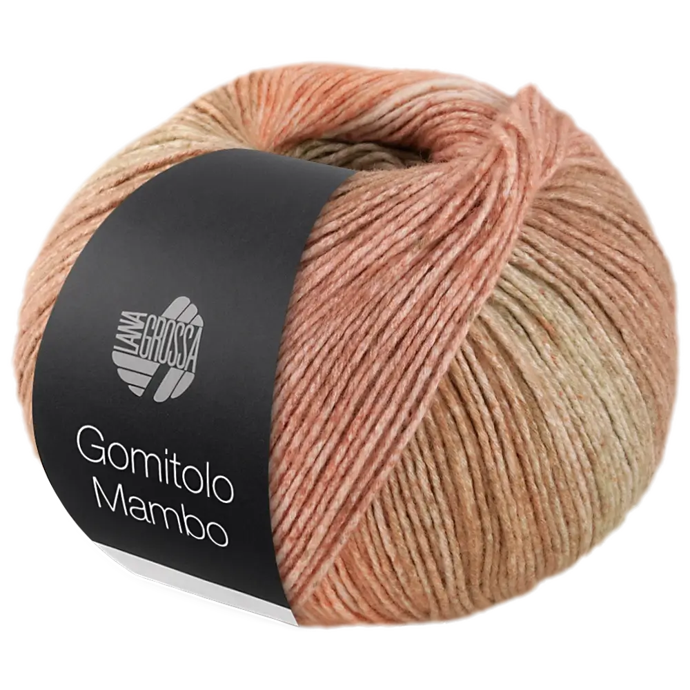 #Farbe_Lana Grossa Gomitolo Mambo | 2037 Orange/Apricot/Camel/Sand-/Leinenbeige