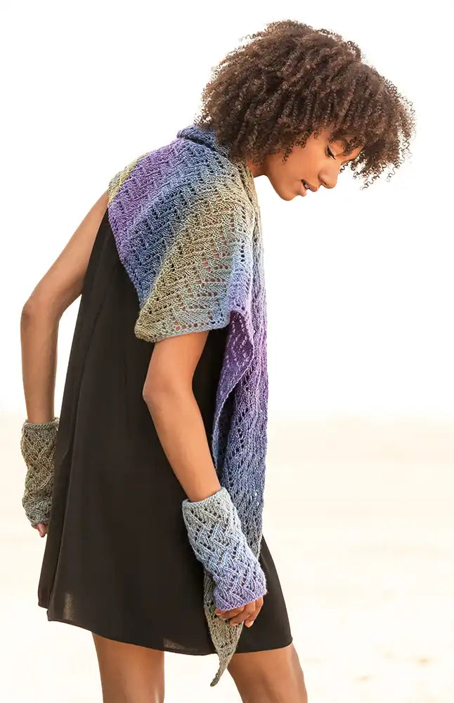 Dreieckstuch & Armstulpen G6M14 (Strickset)