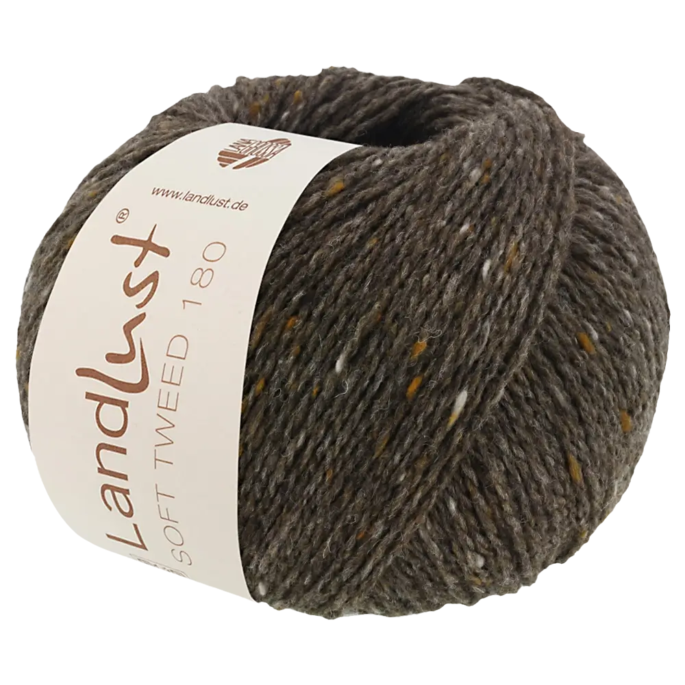 #Farbe_Lana Grossa Landlust Soft Tweed 180 | 103 Graubraun meliert