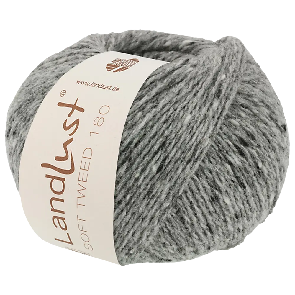 #Farbe_Lana Grossa Landlust Soft Tweed 180 | 104 Grau meliert