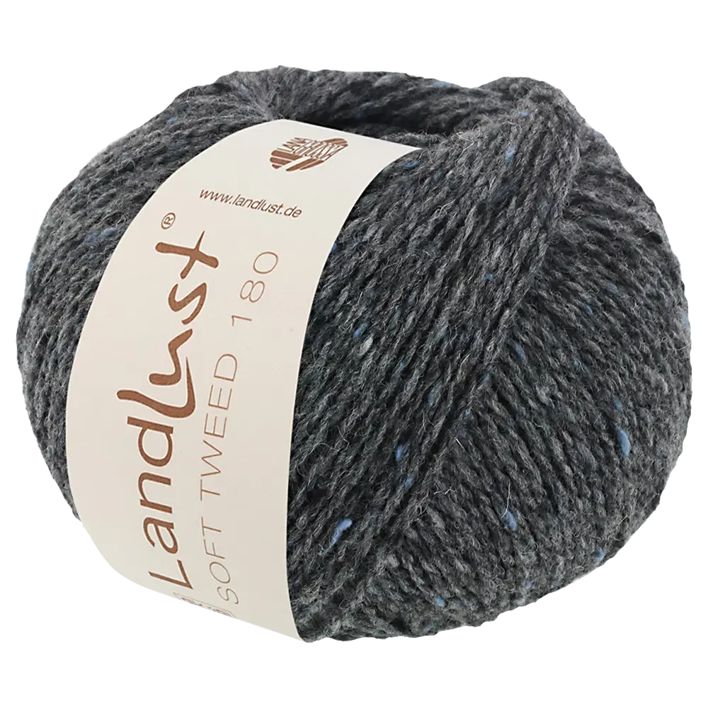 #Farbe_Lana Grossa Landlust Soft Tweed 180 | 105 Anthrazit meliert