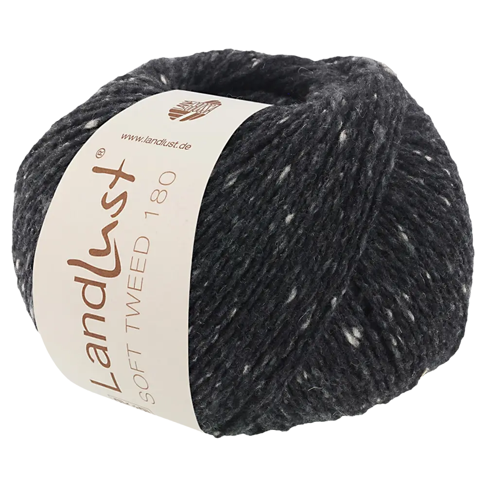 #Farbe_Lana Grossa Landlust Soft Tweed 180 | 106 Schwarz meliert
