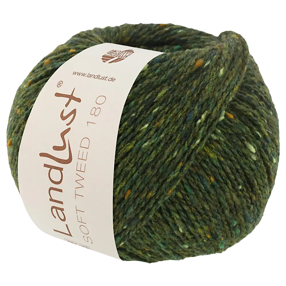 #Farbe_Lana Grossa Landlust Soft Tweed 180 | 107 Dunkelgrün meliert