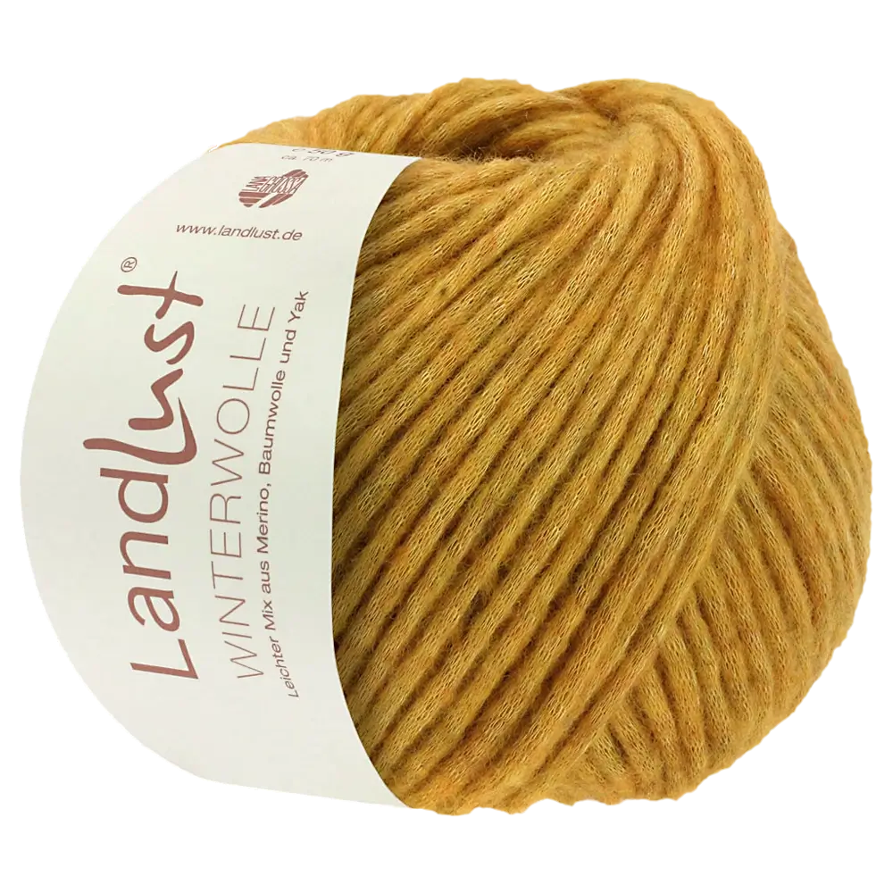 #Farbe_Lana Grossa Landlust Winterwolle | 02 Honiggelb meliert