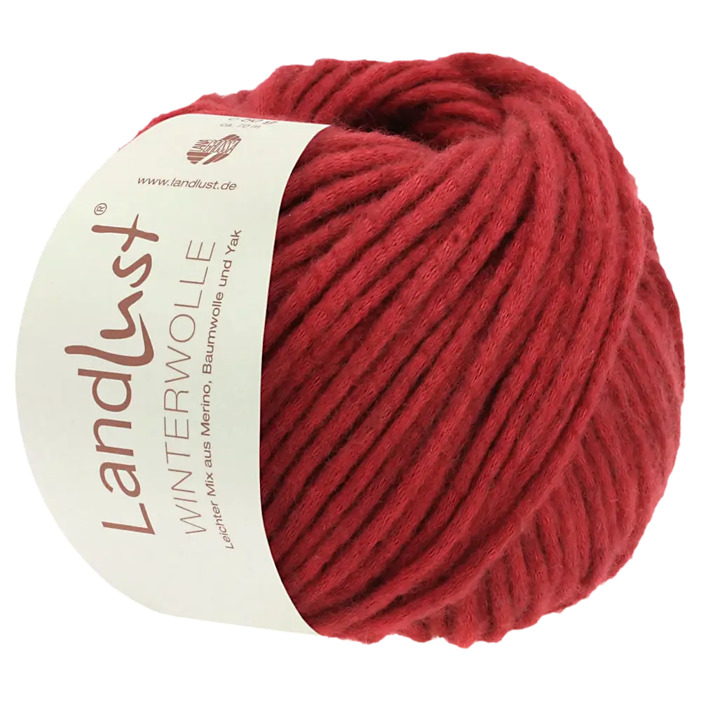 #Farbe_Lana Grossa Landlust Winterwolle | 04 Karminrot meliert