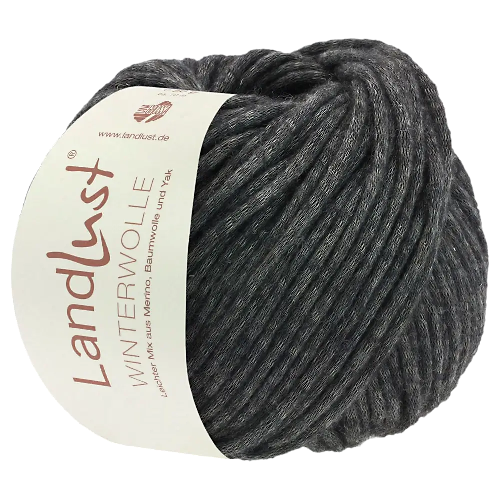 #Farbe_Lana Grossa Landlust Winterwolle | 07 Anthrazit meliert