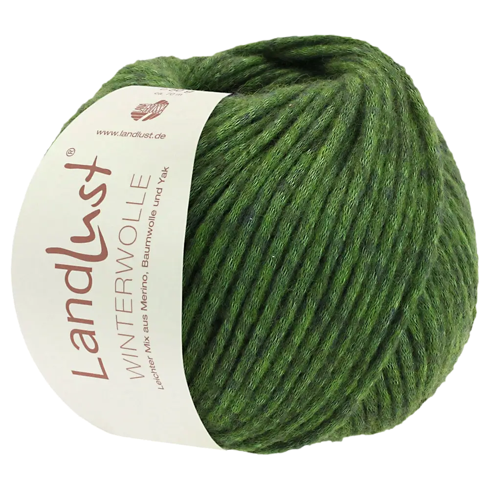 #Farbe_Lana Grossa Landlust Winterwolle | 14 Moosgrün meliert