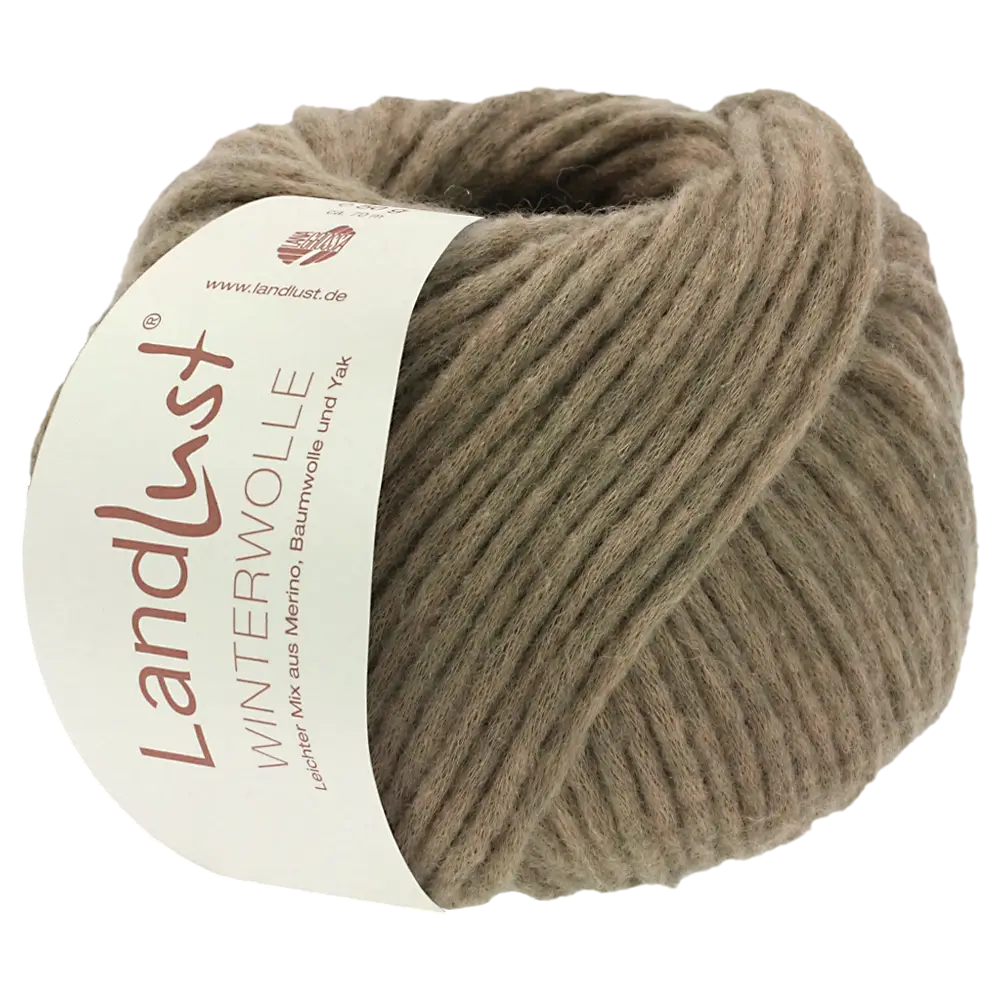 #Farbe_Lana Grossa Landlust Winterwolle | 20 Graubraun meliert