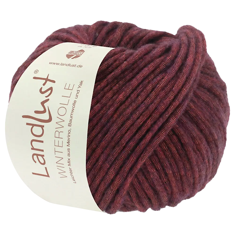 #Farbe_Lana Grossa Landlust Winterwolle | 23 Weinrot meliert