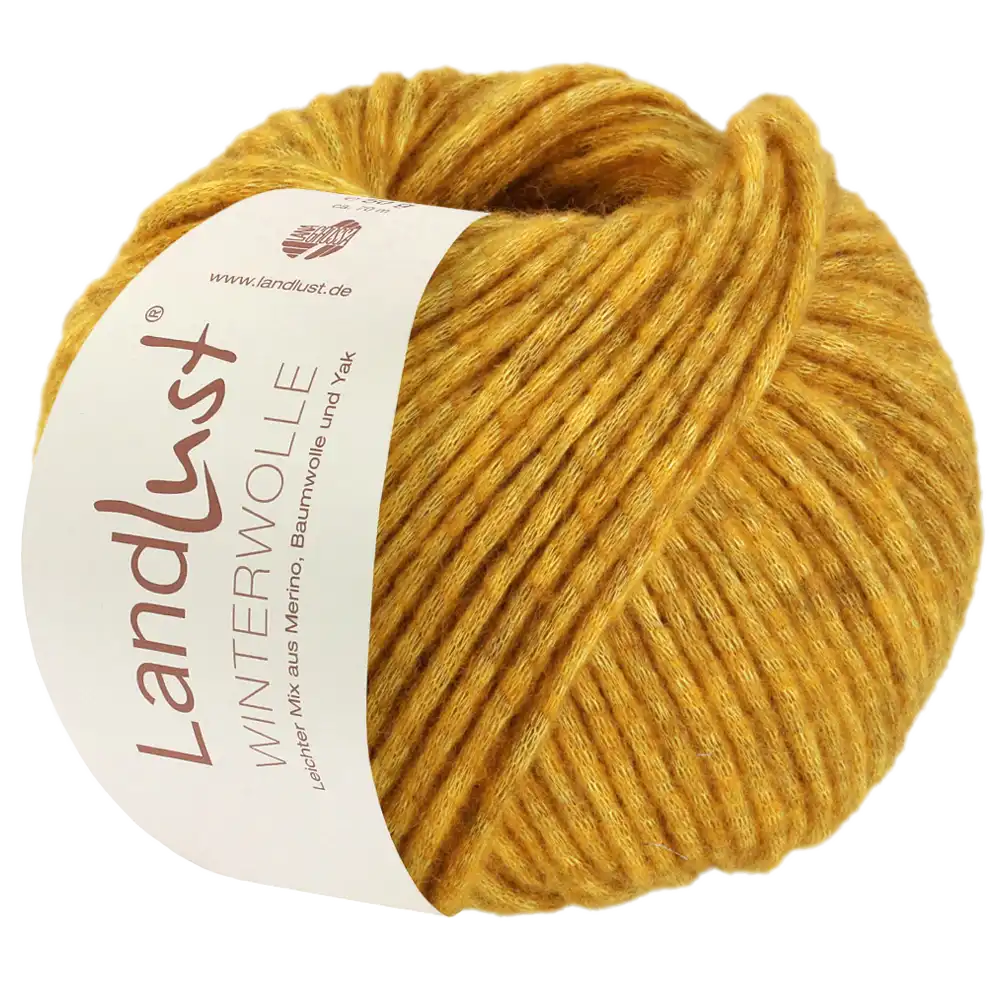 #Farbe_Lana Grossa Landlust Winterwolle | 33 Dottergelb meliert