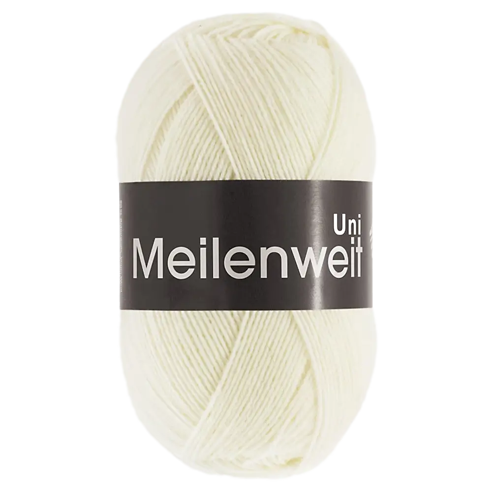 #Farbe_Lana Grossa Meilenweit 100 | 1113 Rohweiß
