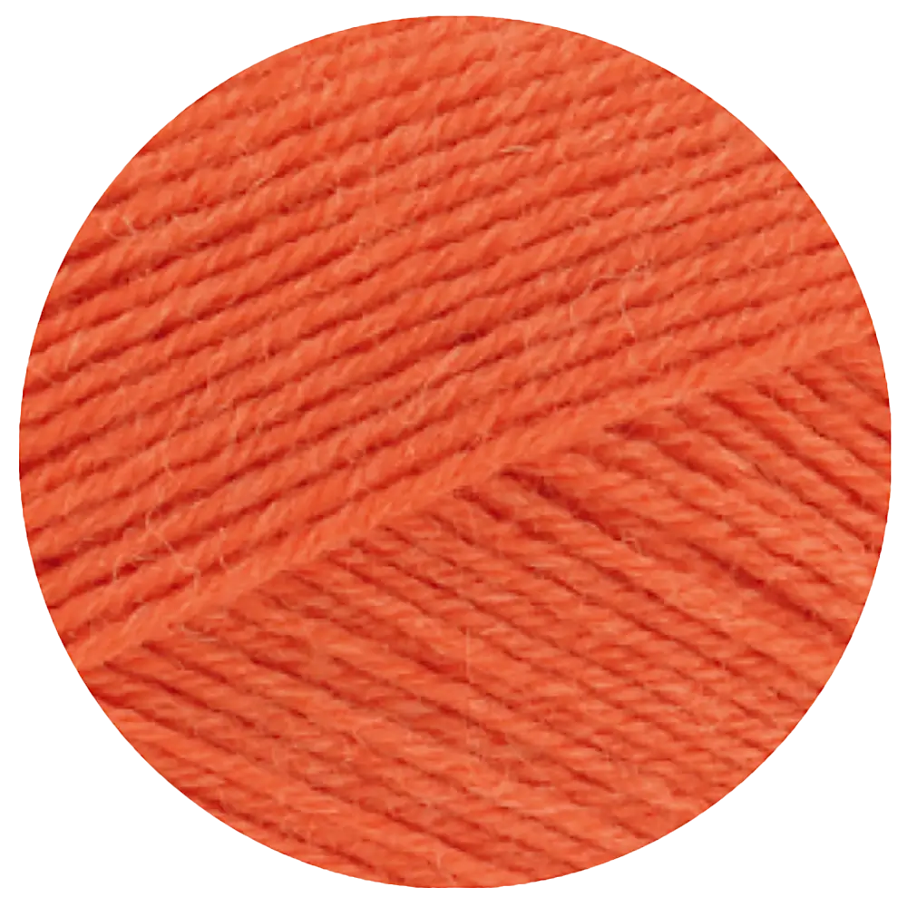 #Farbe_Lana Grossa Meilenweit 100 | 1396 Kürbisrot