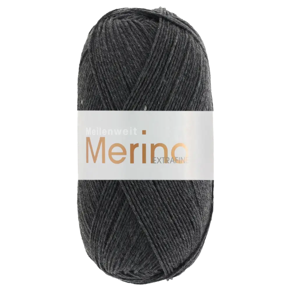 #Farbe_Lana Grossa Meilenweit 100 Merino Extrafine Uni | 2403 Anthrazit
