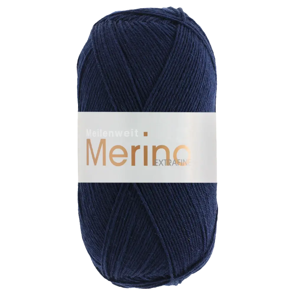 #Farbe_Lana Grossa Meilenweit 100 Merino Extrafine Uni | 2407 Nachtblau