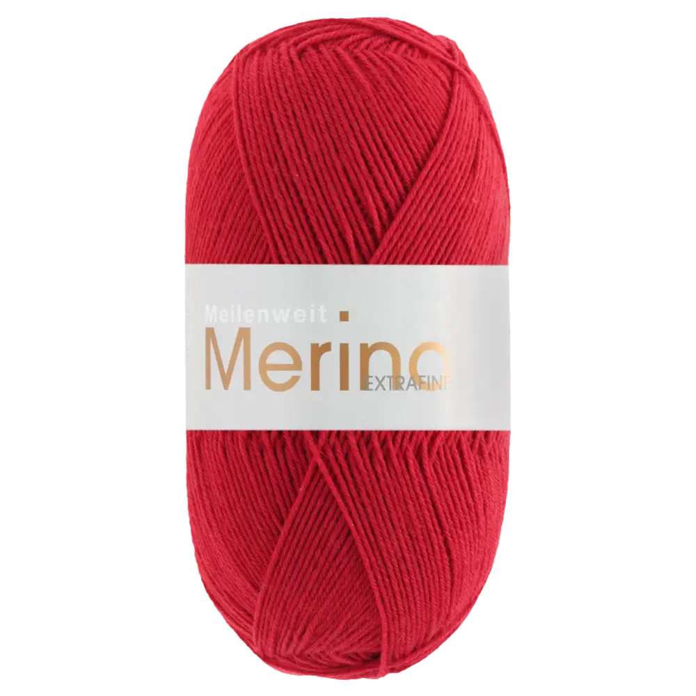 #Farbe_Lana Grossa Meilenweit 100 Merino Extrafine Uni | 2408 Rot