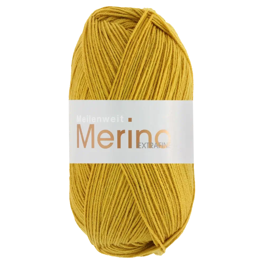 #Farbe_Lana Grossa Meilenweit 100 Merino Extrafine Uni | 2418 Senfgelb