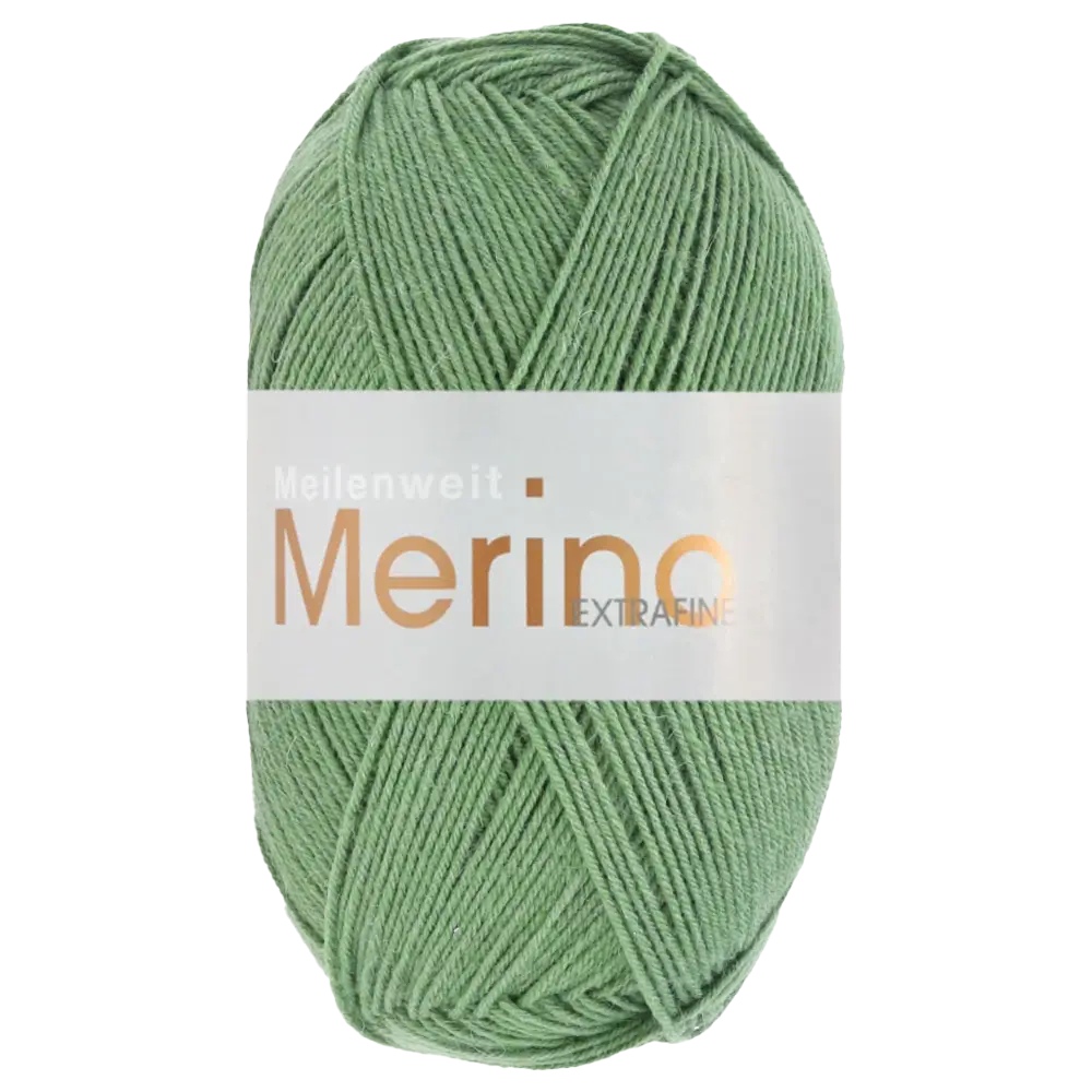 #Farbe_Lana Grossa Meilenweit 100 Merino Extrafine Uni | 2430 Resedagrün