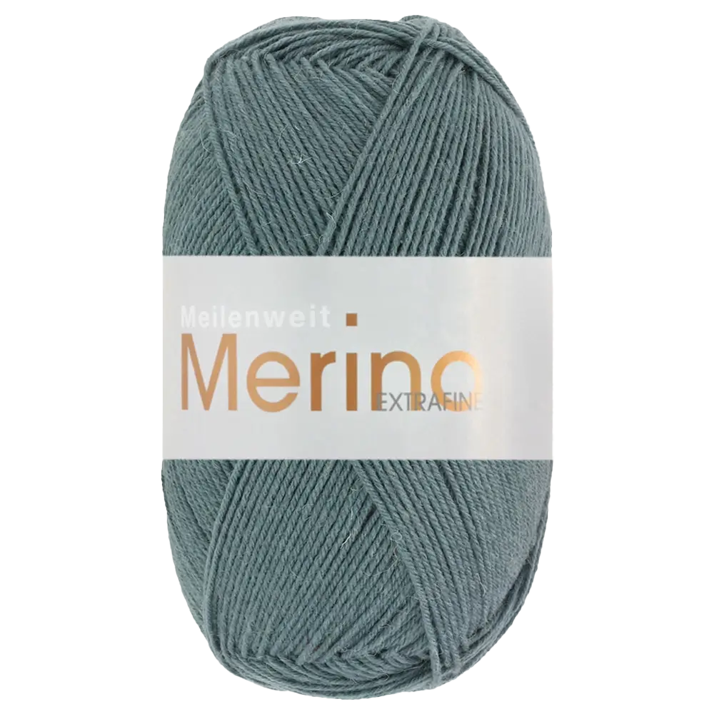 #Farbe_Lana Grossa Meilenweit 100 Merino Extrafine Uni | 2431 Blaugrau