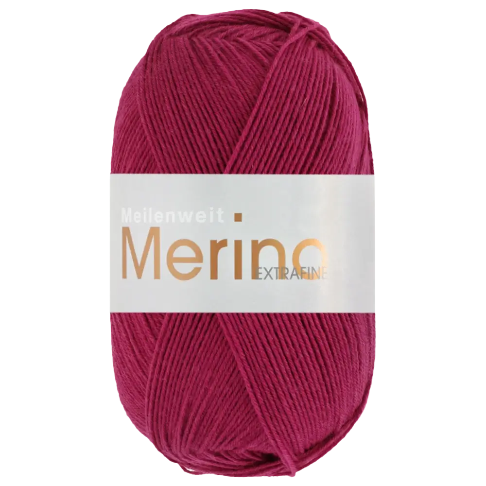 #Farbe_Lana Grossa Meilenweit 100 Merino Extrafine Uni | 2442 Dunkelrot