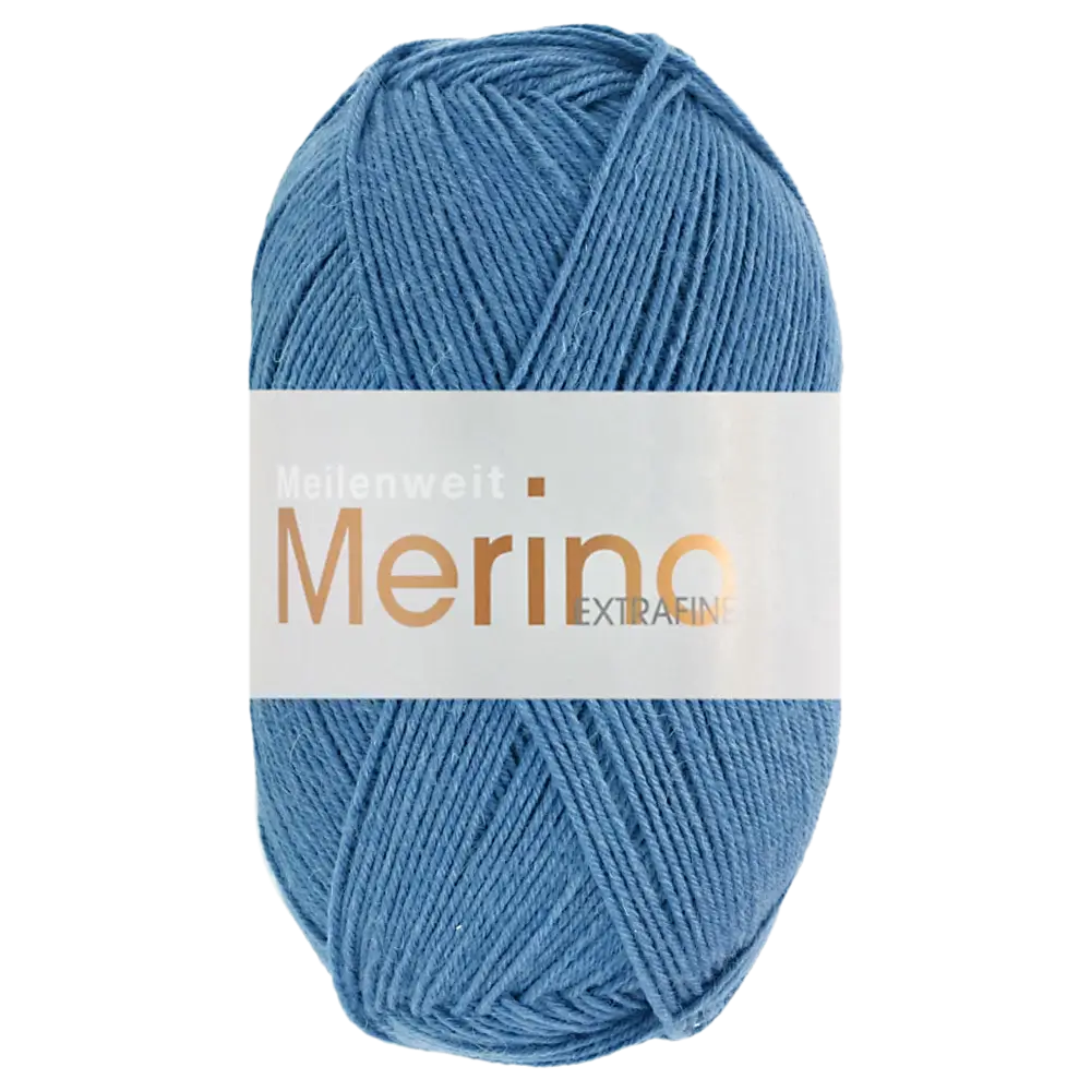 #Farbe_Lana Grossa Meilenweit 100 Merino Extrafine Uni | 2448 Blau