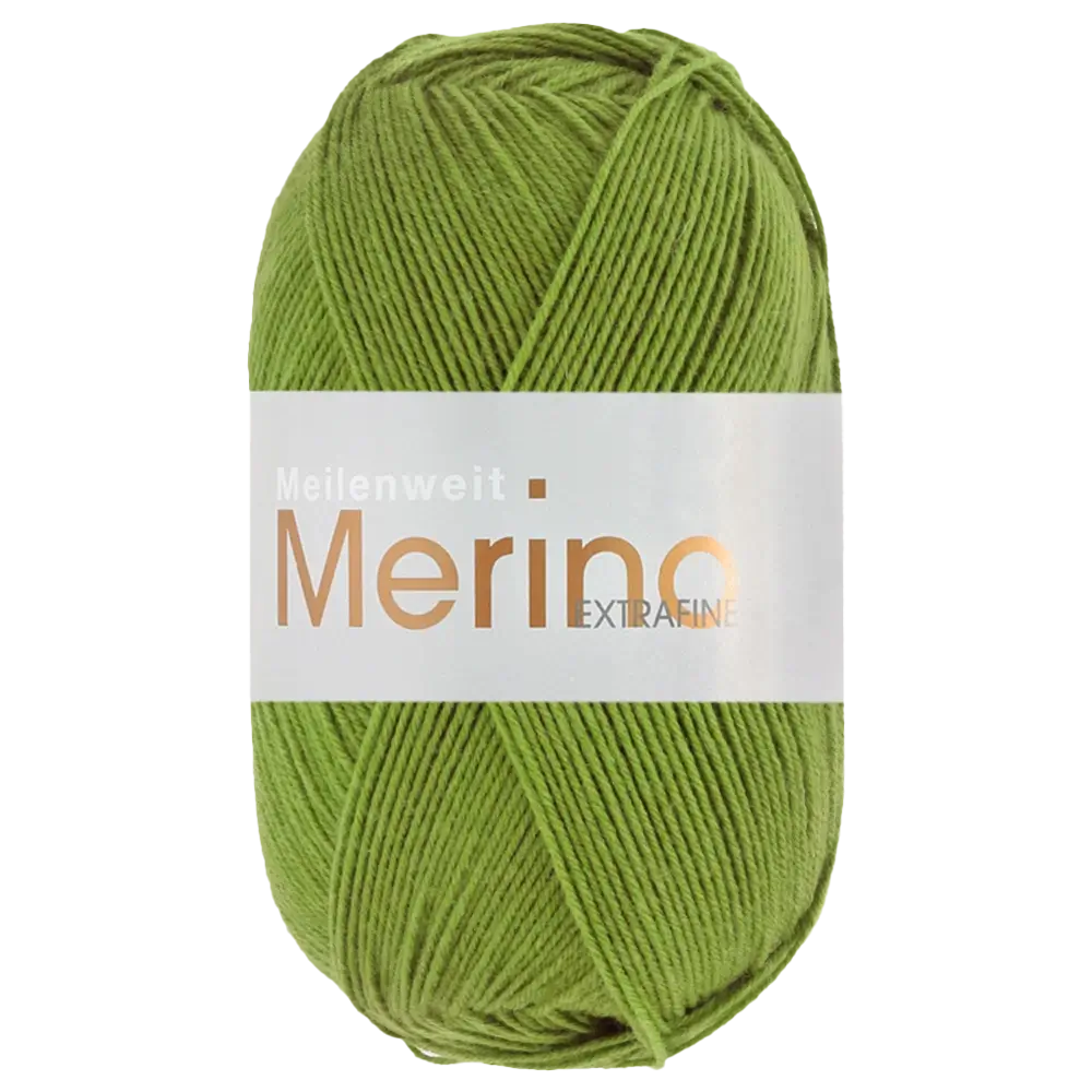 #Farbe_Lana Grossa Meilenweit 100 Merino Extrafine Uni | 2450 Apfelgrün