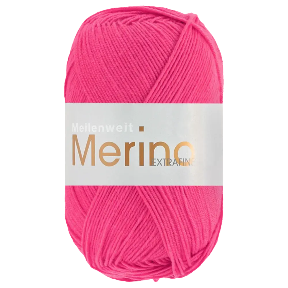 #Farbe_Lana Grossa Meilenweit 100 Merino Extrafine Uni | 2454 Pink