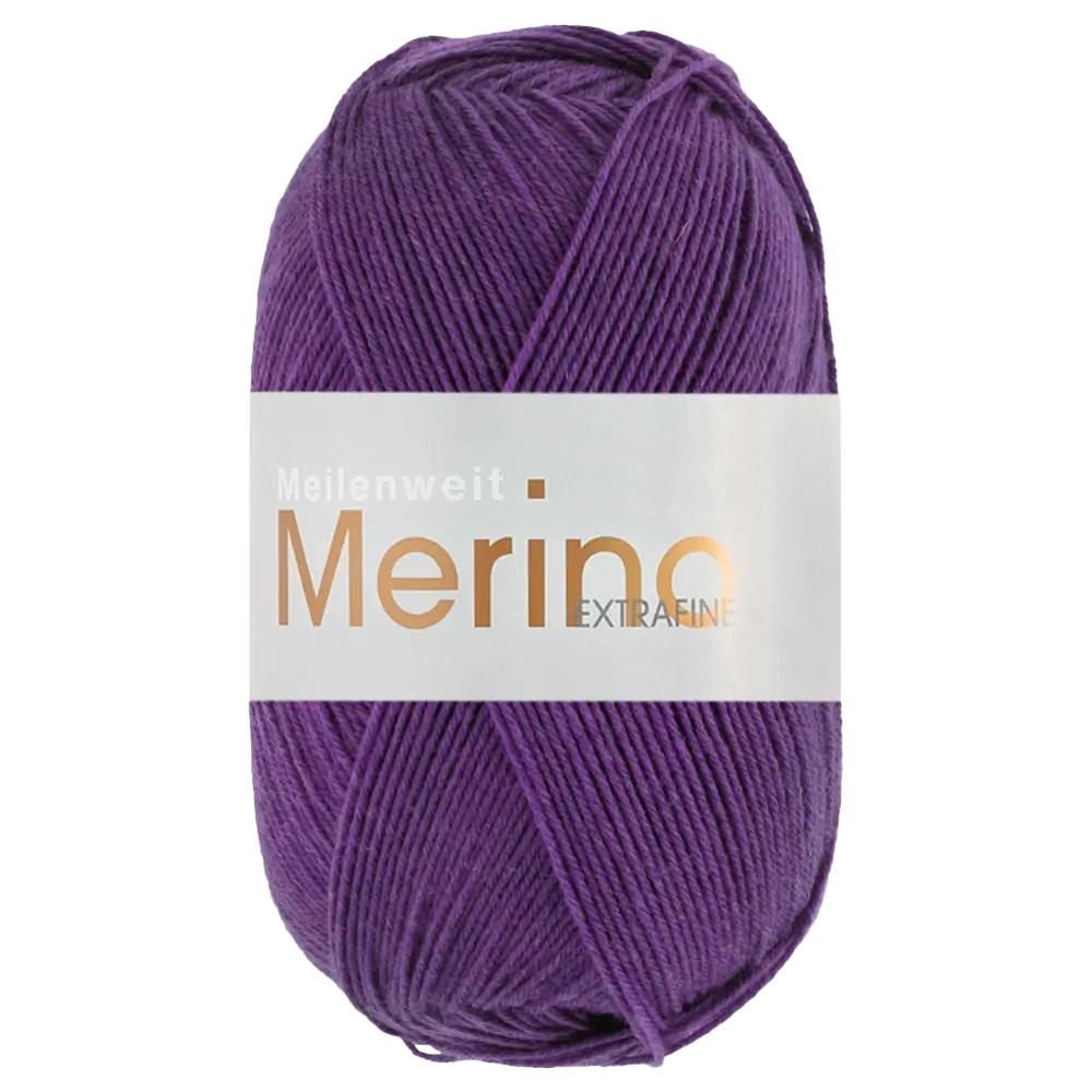 #Farbe_Lana Grossa Meilenweit 100 Merino Extrafine Uni | 2455 Dunkelviolett