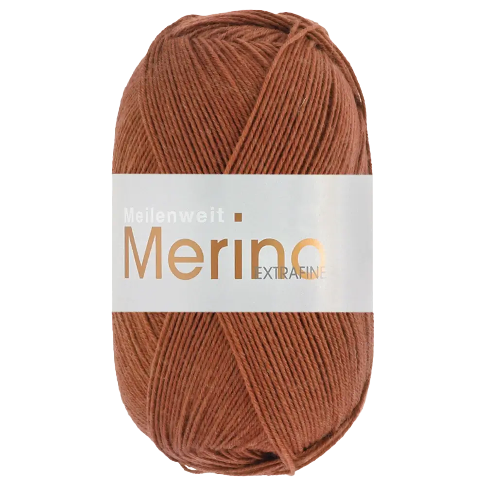 #Farbe_Lana Grossa Meilenweit 100 Merino Extrafine Uni | 2456 Nougat