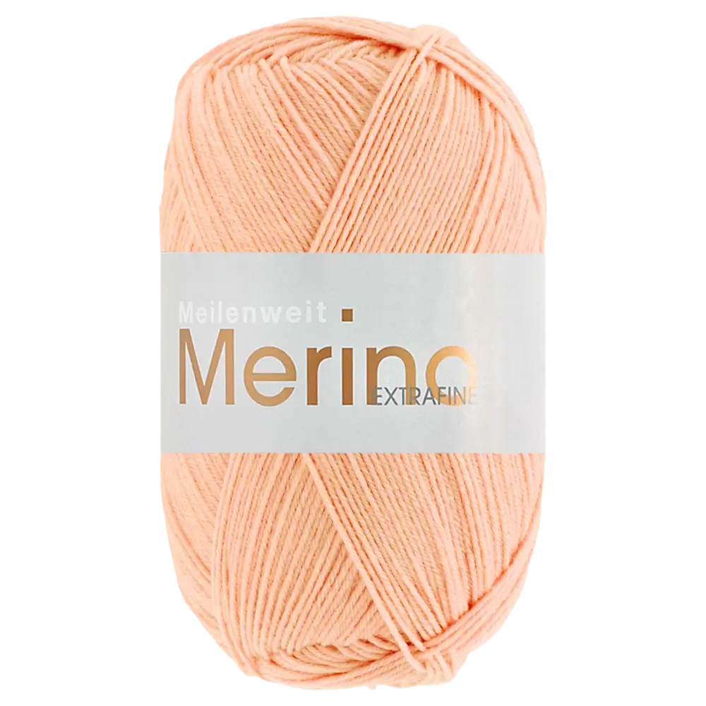 #Farbe_Lana Grossa Meilenweit 100 Merino Extrafine Uni | 2458 Apricot