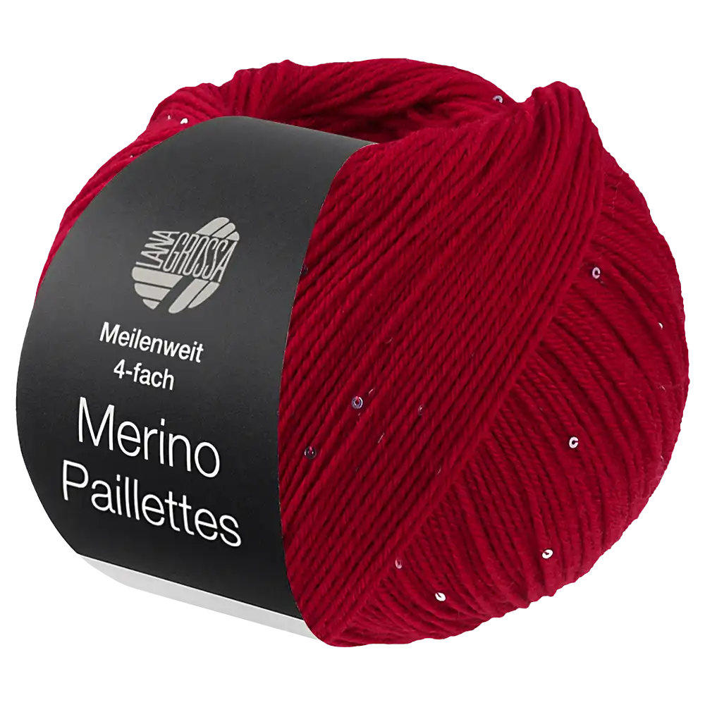 #Farbe_Lana Grossa Meilenweit 100 Merino Paillettes | 2303 Rot