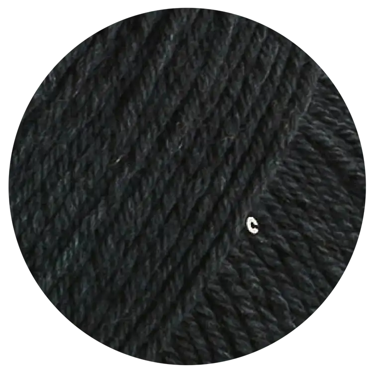 #Farbe_Lana Grossa Meilenweit 100 Merino Paillettes | 2305 Anthrazit
