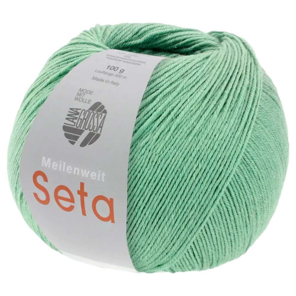 #Farbe_Lana Grossa Meilenweit 100 Seta | 29 Resedagrün