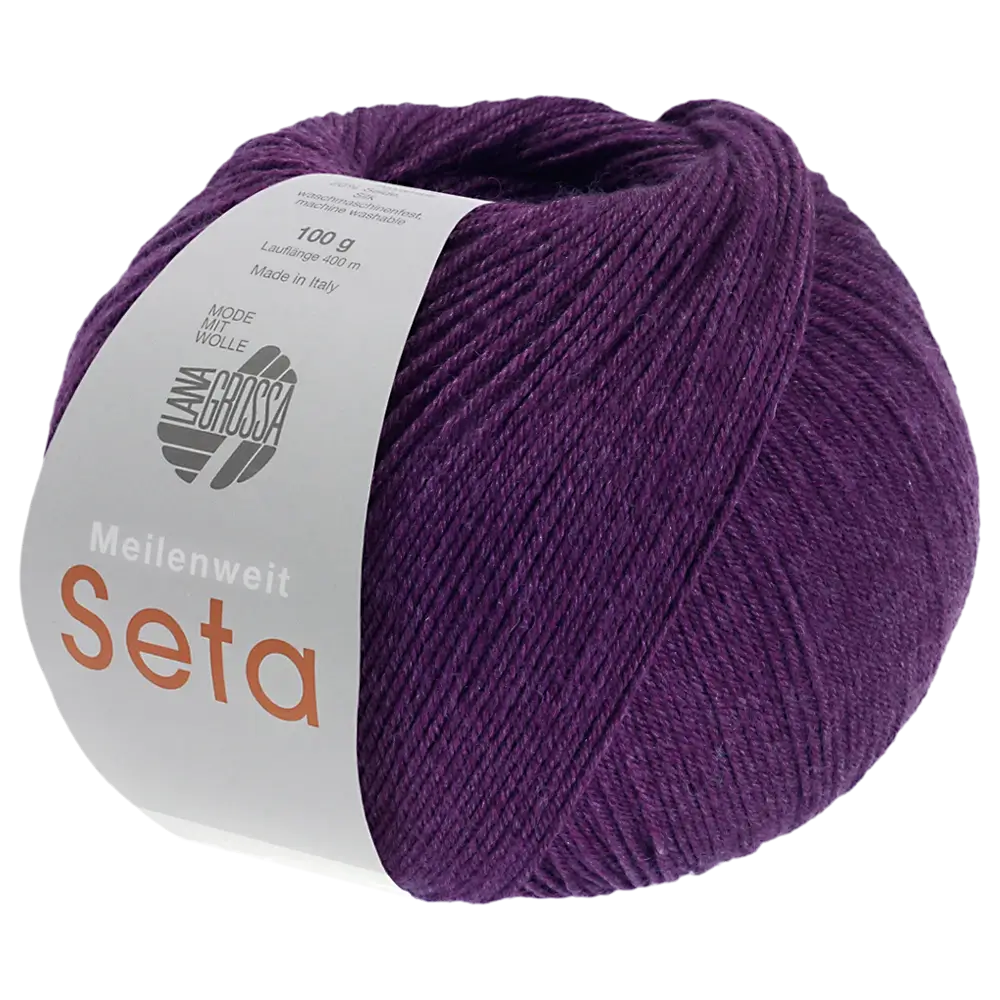 #Farbe_Lana Grossa Meilenweit 100 Seta | 43 Dunkelviolett