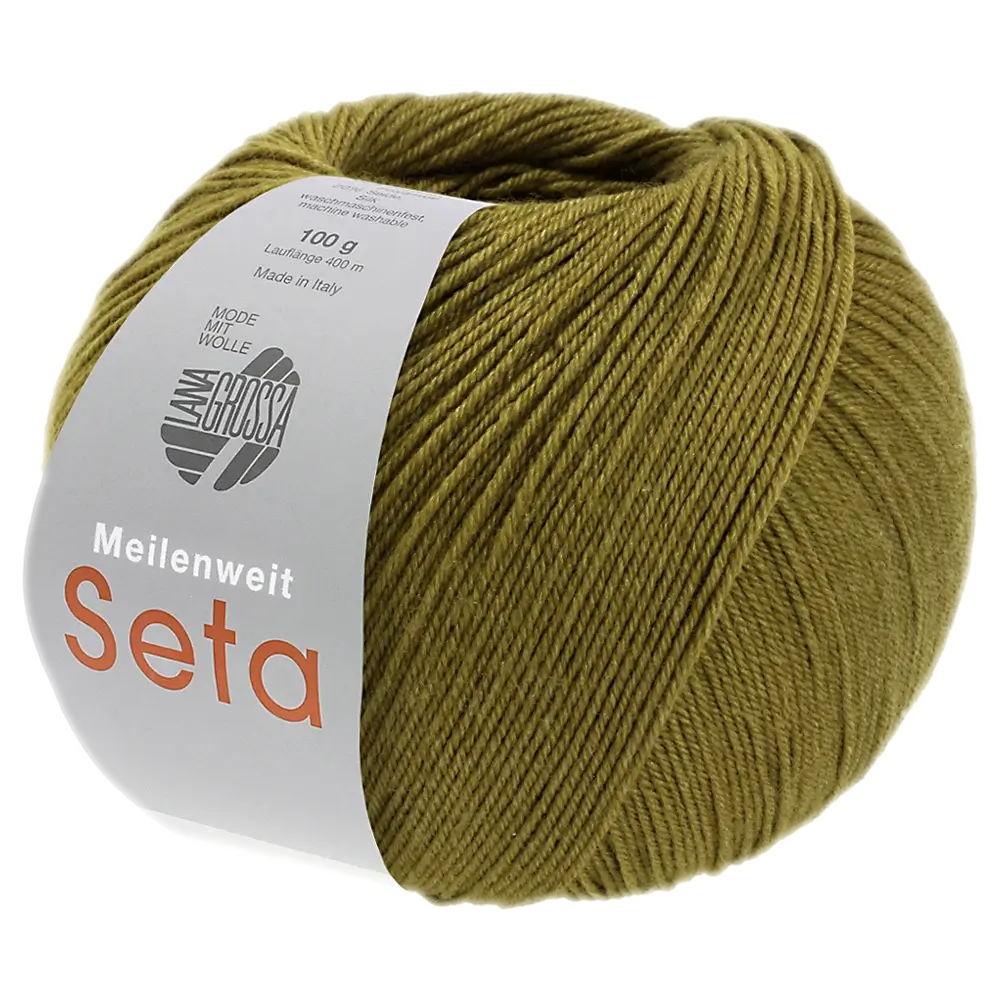 #Farbe_Lana Grossa Meilenweit 100 Seta | 49 Laubgrün