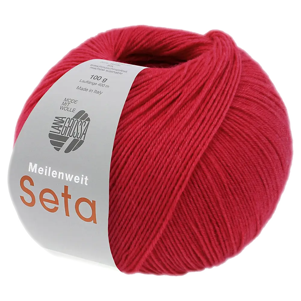 #Farbe_Lana Grossa Meilenweit 100 Seta | 52 Rot