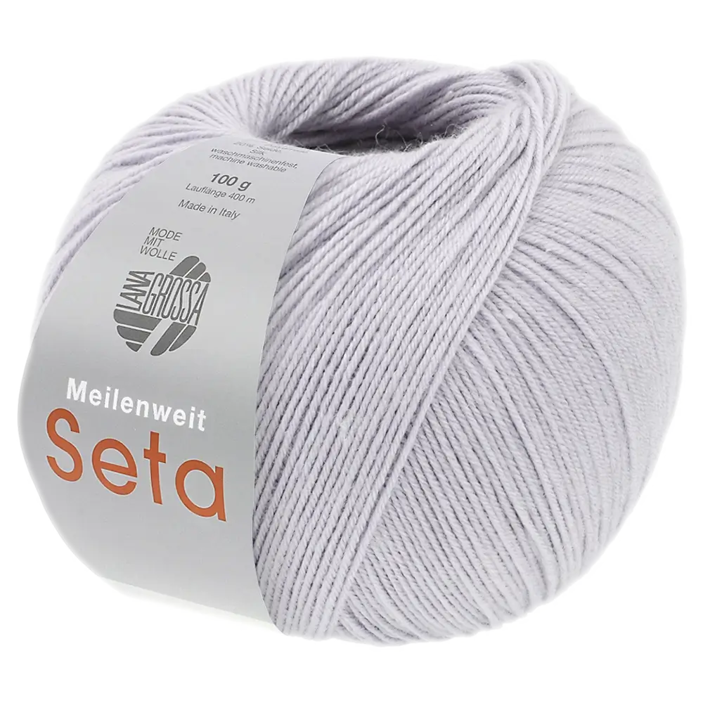 #Farbe_Lana Grossa Meilenweit 100 Seta | 53 Blasslila